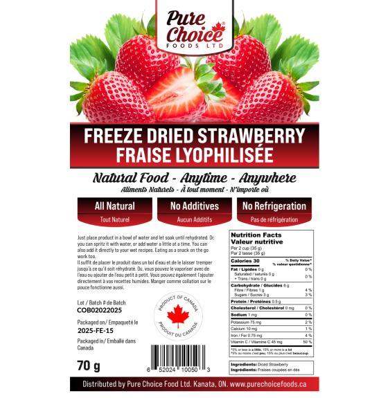 Freeze Dried Strawberry 70g