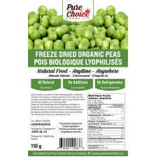 Bulk Freeze-Dried Organic Peas | 7kg Wet Weight | 25 Year Shelf Life