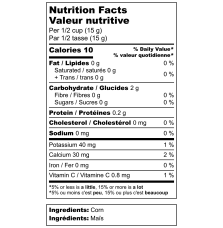 Bulk  Freeze Dried  Organic Corn 7.5KG