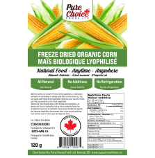Bulk Freeze-Dried Organic Corn | 7.5kg Wet Weight | Up to 25 Years