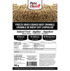 Pure Choice Foods Bulk Freeze-Dried Cooked Beef | upto 25 Year Shelf Life