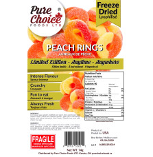 Bulk Freeze Dried Peach Rings 4.5Lbs Before FD