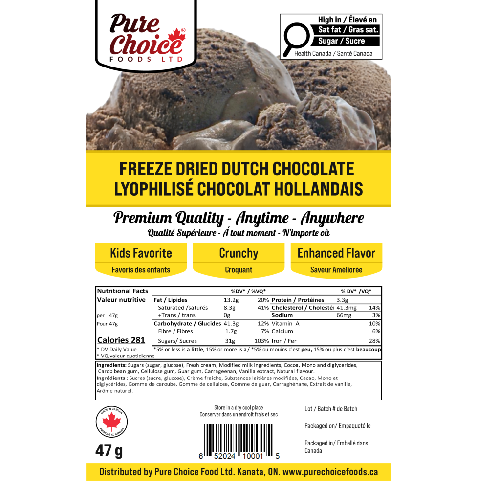 Freeze Dried Dutch Chocolate Ice Cream 47g