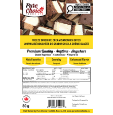 Freeze Dried Ice Cream Sandwich Bites Vanilla 80g Made in CANADA