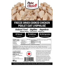 Pure Choice Foods | Freeze-Dried Cooked Chicken | Up to 25 Year