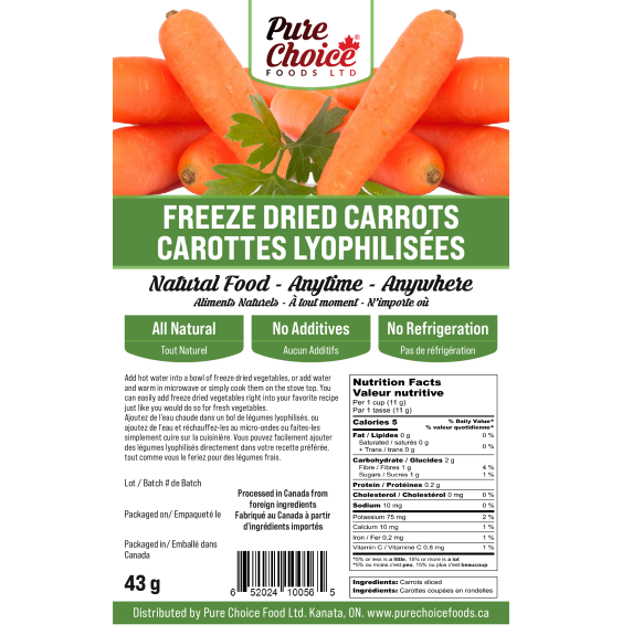 Freeze Dried Carrots