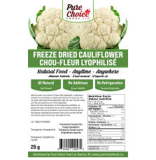 Freeze Dried Cauliflower Pieces - Grain Free Cooking Ingredient Canada