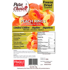 Freeze-Dried Peach Rings | Crunchy Gourmet Snack | Pure Choice Foods