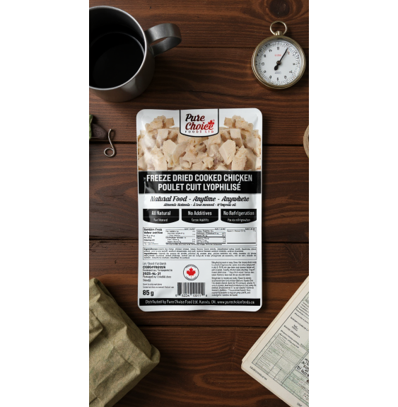 Pure Choice Foods | Freeze-Dried Cooked Chicken | Up to 25 Year