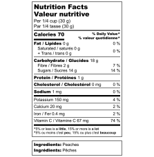 Pure Choice Foods Bulk Freeze-Dried Peaches | upto 25 Year Shelf Life