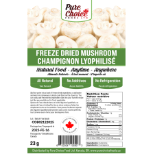 Bulk Freeze-Dried Sliced Mushrooms | 10 lbs Wet Weight | upto 25 Years