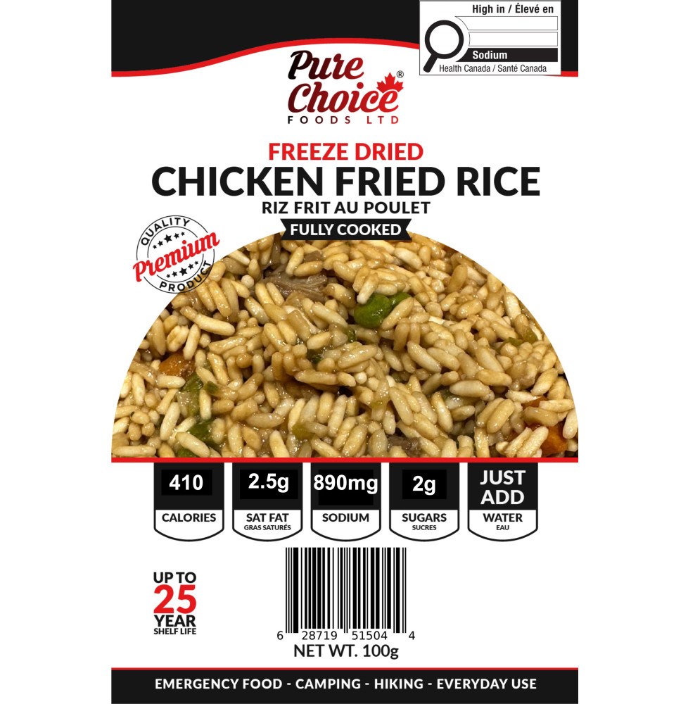 Freeze-Dried Chicken Fried Rice | 100g Package | upto 25 Years