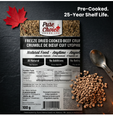 Pure Choice Foods | Freeze-Dried Beef Crumble | Up to 25 Year