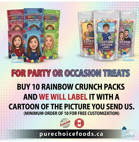Rainbow Crunch Party pack Qty 10