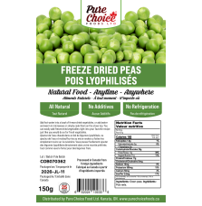Freeze-Dried Peas | Up to 25 Year Shelf Life | Pure Choice Foods