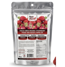 Pure Choice Foods | Organic Freeze-Dried Strawberries | Up to 25 Yr