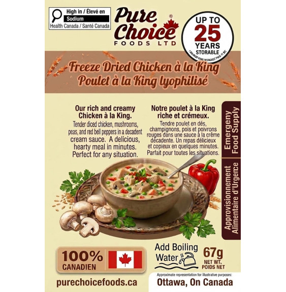 Freeze-Dried Chicken A La King 1 Meal | upto 25 Year Shelf Life
