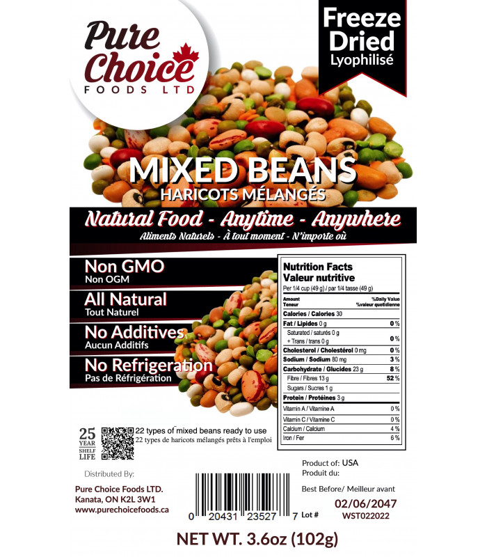 Freeze Dried Bean Mix 22 Beans (102g)