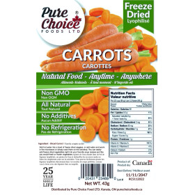 Freeze Dried Carrots 43g
