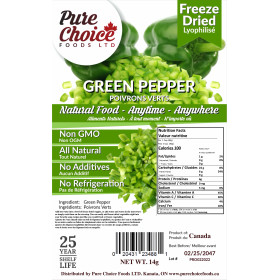 Freeze Dried Green Pepper 14g