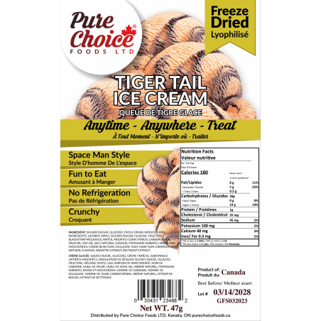 Freeze Dried Tiger Tail Ice Cream 47g