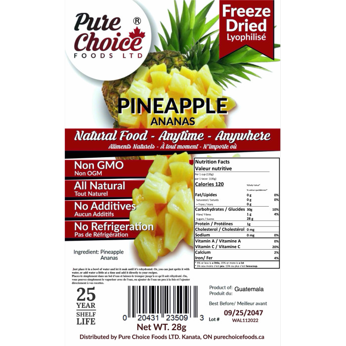 Freeze Dried Pineapple 30g