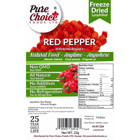 Freeze Dried Red Pepper 23g