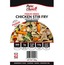 Freeze Dried Chicken Stir Fry Meal 100g - Camping Food - Backpacking Food - Emergency Food - Long Shelf Life 25 Years