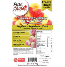 Freeze Dried Gummi Strawberry Banana Rings