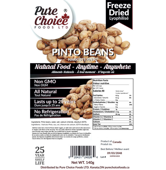 Freeze Dried Pinto beans