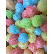 Freeze dried gummi sour poppers