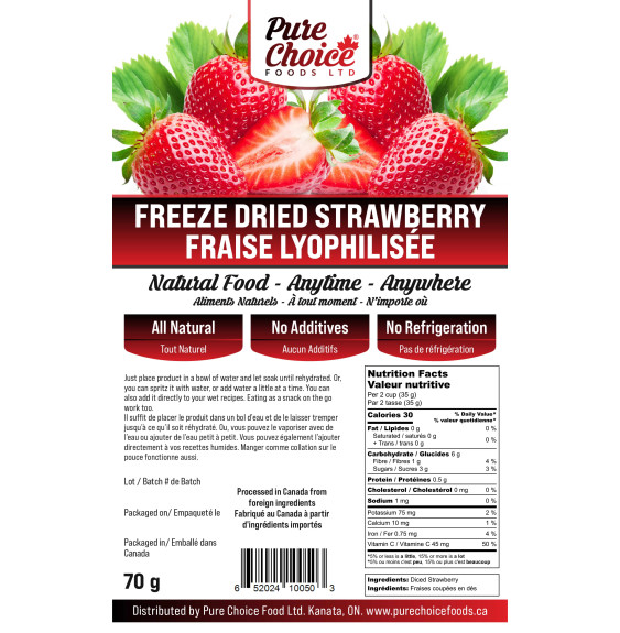 Freeze Dried Strawberry 70g