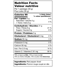 Pure Choice Foods Freeze-Dried Red Pepper | upto 25 Year Shelf Life